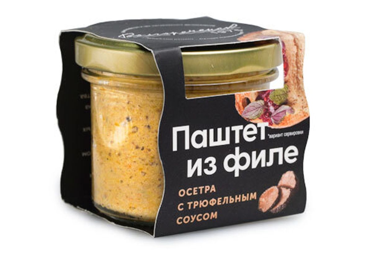 Паштет из филе осетра с трюфельным соусом, 100г