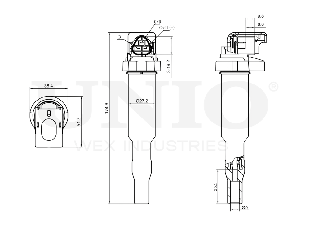 Катушка зажигания UNIO IGC-10004