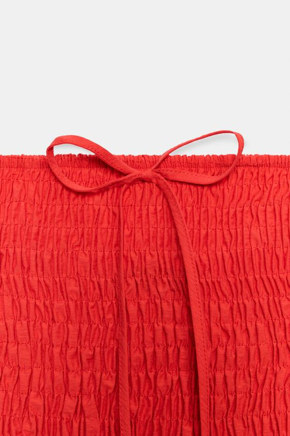 ZARA ПЛАТЬЕ МИДИ С ЭЛАСТИЧНЫМ ЛИФОМ, КРАСНЫЙ