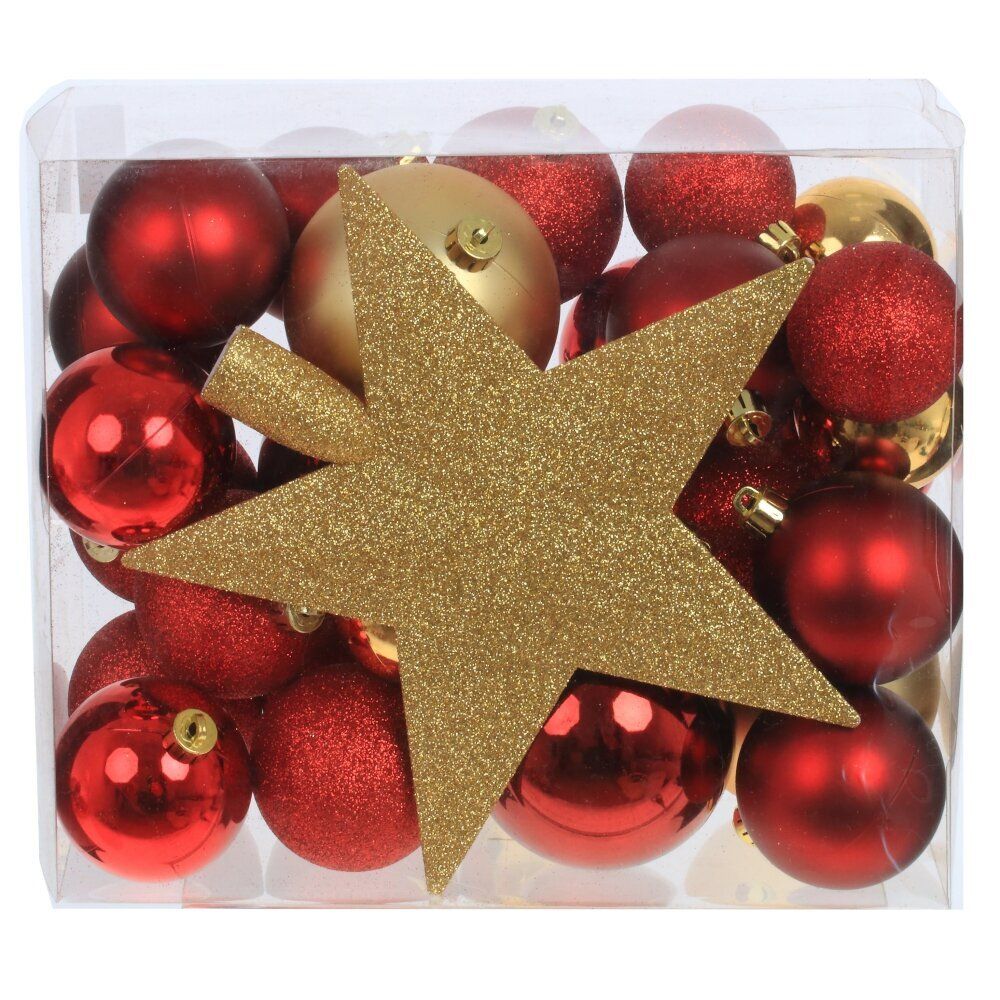 GAEM Набор из 30шт Украшение новогоднее "Шар", D8/6/5 см L21 W13 H26 см