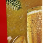 Пакет под бутылку «Изысканный напиток» 11*38*11 см, микс