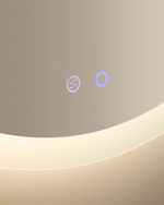 Овальное зеркало для ванной Mervi со LED подсветкой и защитой от запотевания 80 x 50 см