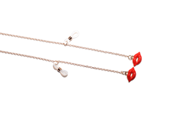 Цепочка золотистая губы WH008, 75 см