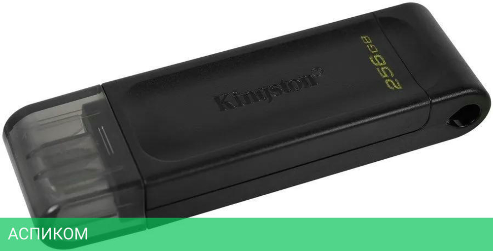 USB Flash-накопитель Kingston Data Traveler 70 Type-C 256Gb черный (DT70/256GB)