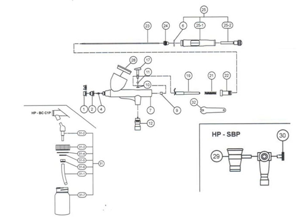Аэрограф Iwata HP-SB-Plus