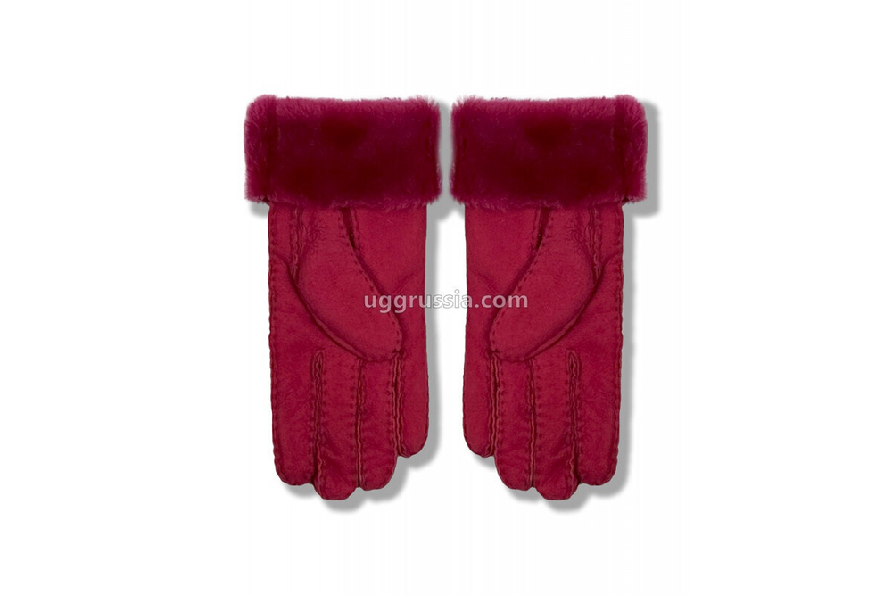 UGG Перчатки Замшевые Женские Розовые