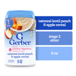 Gerber, 2nd Foods®, каша, овсянка, чечевица, персик и яблоко, 227 г (8 унций)