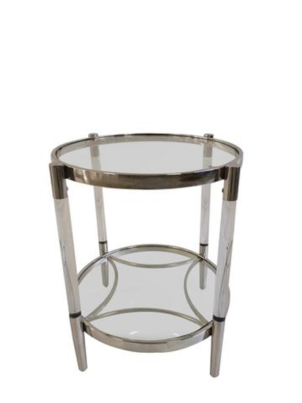 Стол журнальный Ist Casa Корни, 51х51х55, серебро