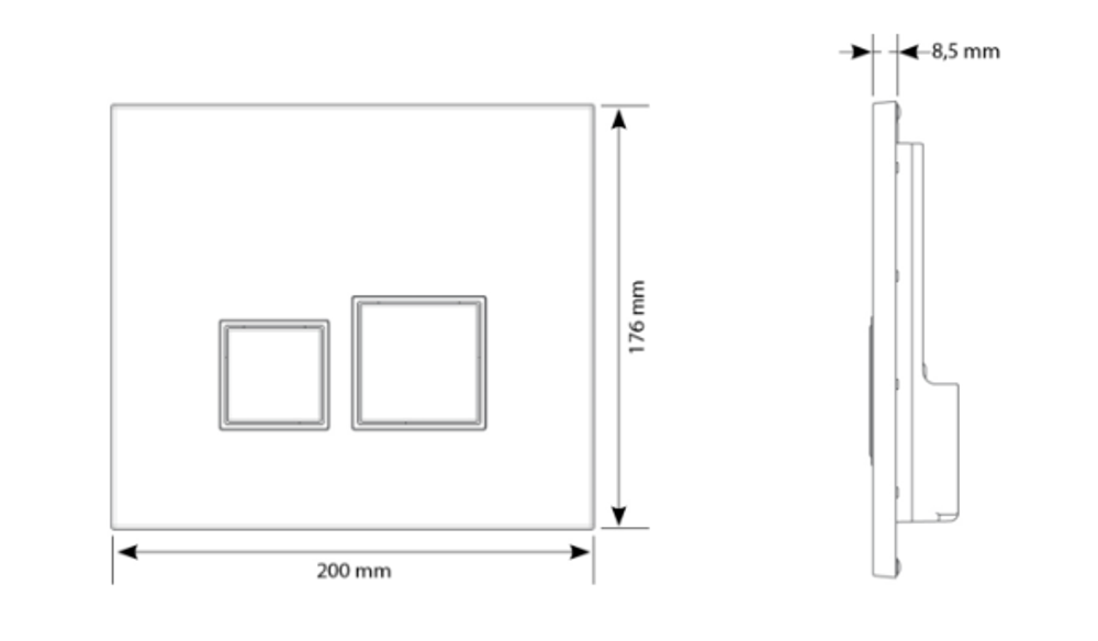 31204110 Клавиша смыва SQUARE для инсталляций SIAMP