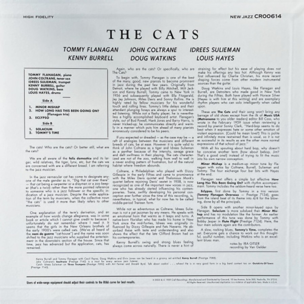 Tommy Flanagan, John Coltrane, Kenny Burrell, Idrees Sulieman / The Cats (LP)