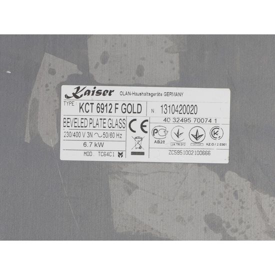Электрическая варочная панель Kaiser KCT 6912F Gold