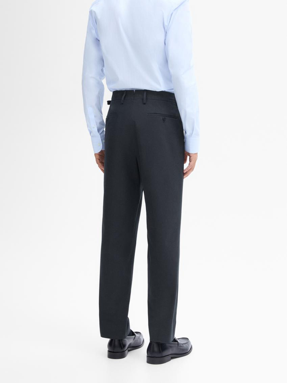 Massimo Dutti Костюмные брюки из смесового хлопка, темно-синий