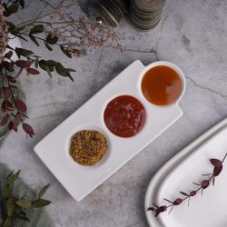 Менажница 24*10,5 см h2 см 3 отделения белая фарфор NEW P.L. Proff Cuisine [6]