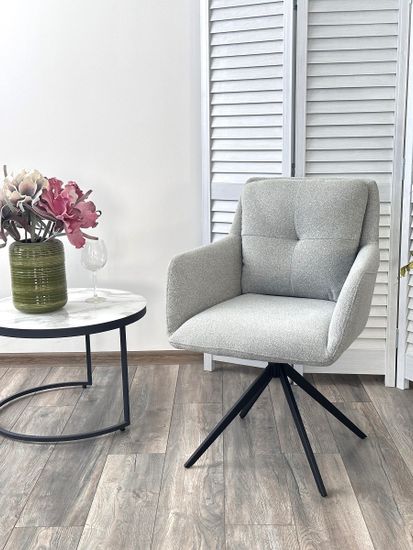 Стул MEADOW 360 град. поворот. Серый Lake-450, ткань / черный каркас