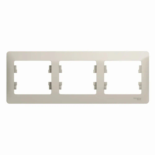 GLOSSA 3-постовая РАМКА, горизонтальная, МОЛОЧНЫЙ