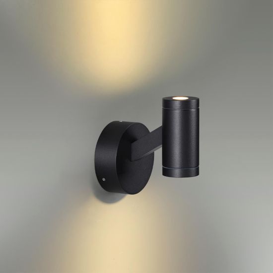 6636/6WL HIGHTECH ODL24 392 черный/металл/акрил Настенный светильник IP54 LED 6W 3000K 25° 220V PRODY