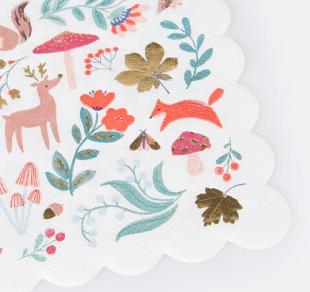 Салфетки маленькие "Лесная сказка" 16 шт. (2024)