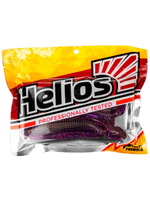 Виброхвост Helios Shaggy 5,12"/13 см Black & White 5шт. (HS-18-023)