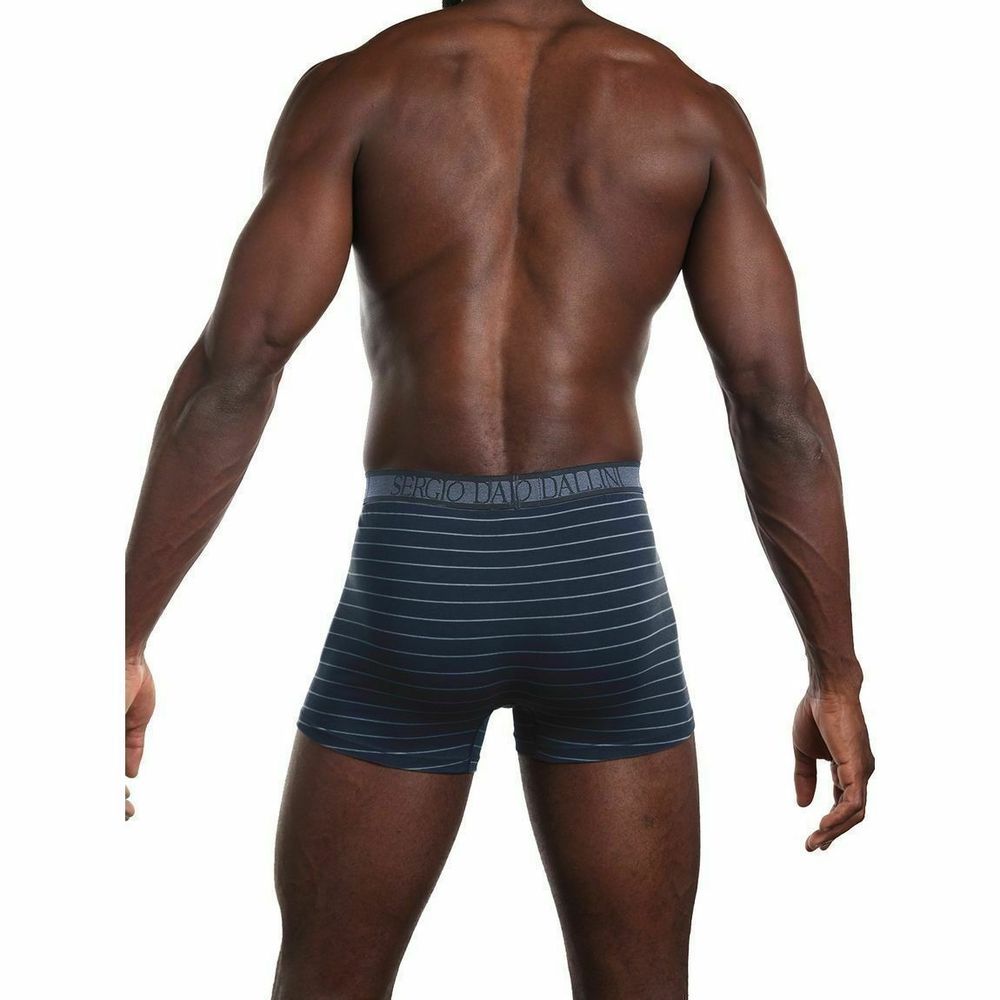 Мужские трусы боксеры синие в полоску Sergio Dallini SG2930-2