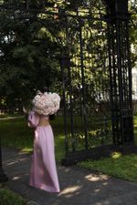 ПЛАТЬЕ С КУЛИСКАМИ СВЕТЛО-РОЗОВЫЙ