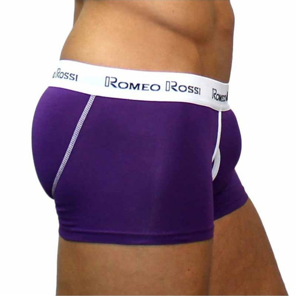 Мужские трусы боксеры баклажановые Romeo Rossi Boxer Brief RR365-5