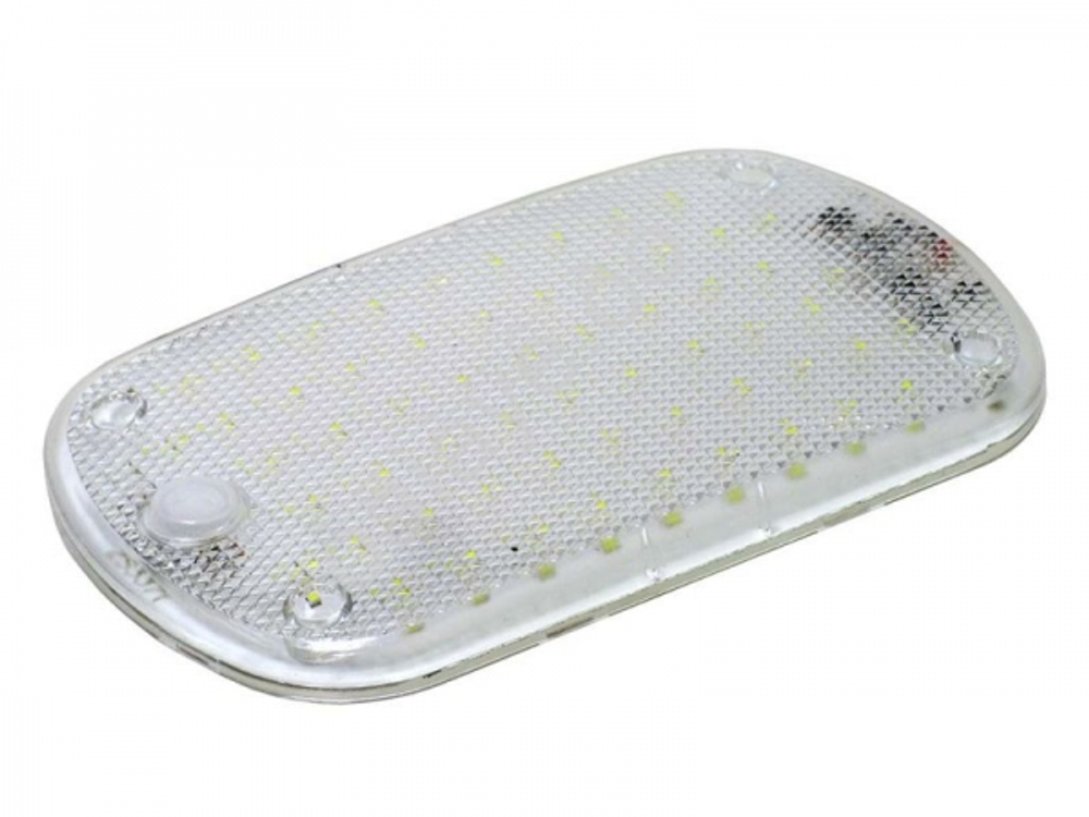 Плафон подсветки салона, овал матовый 12-85V  60smd (15*9см, 8W) 12482 ZS-3371