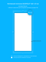 Натяжные потолки: 1.6 м2, 1 м2