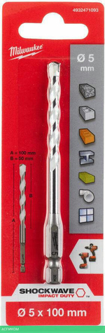 Сверло Milwaukee 5x100 мм Hex (4932471093)