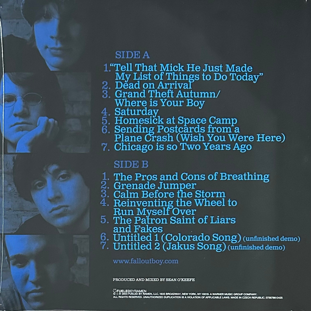 Fall Out Boy ‎– Take This To Your Grave (Чехия 2023г.) Blue