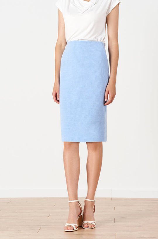 4882 Юбка женская (голубой меланж)