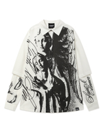 Женская Рубашка Cold Virtue White Angel Cursive Graphic