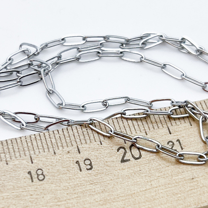 Цепочка, сталь, размер звена 6,2*2,6 мм, цена за 50 см