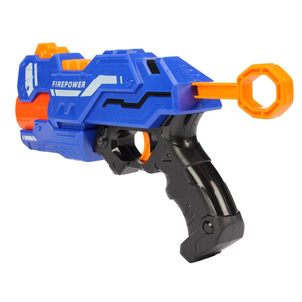 Пистолет с мягк.пулями, коробка 636