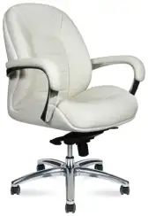 Кресло офисное Grand LB ivory слоновая кость экокожа
