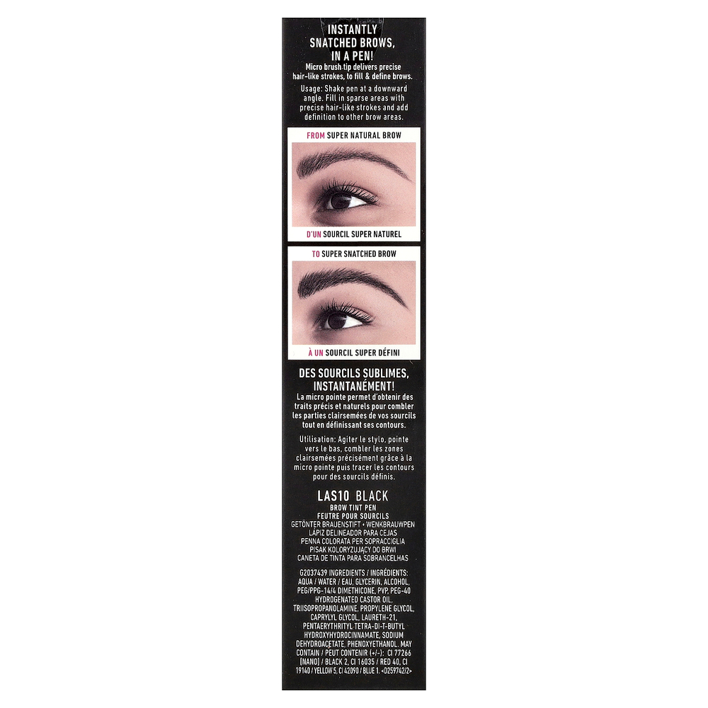 NYX Professional Makeup, Поднимите и бросьте! краска для бровей, оттенок 10 черный, 1 мл (0,03 жидк. унции)