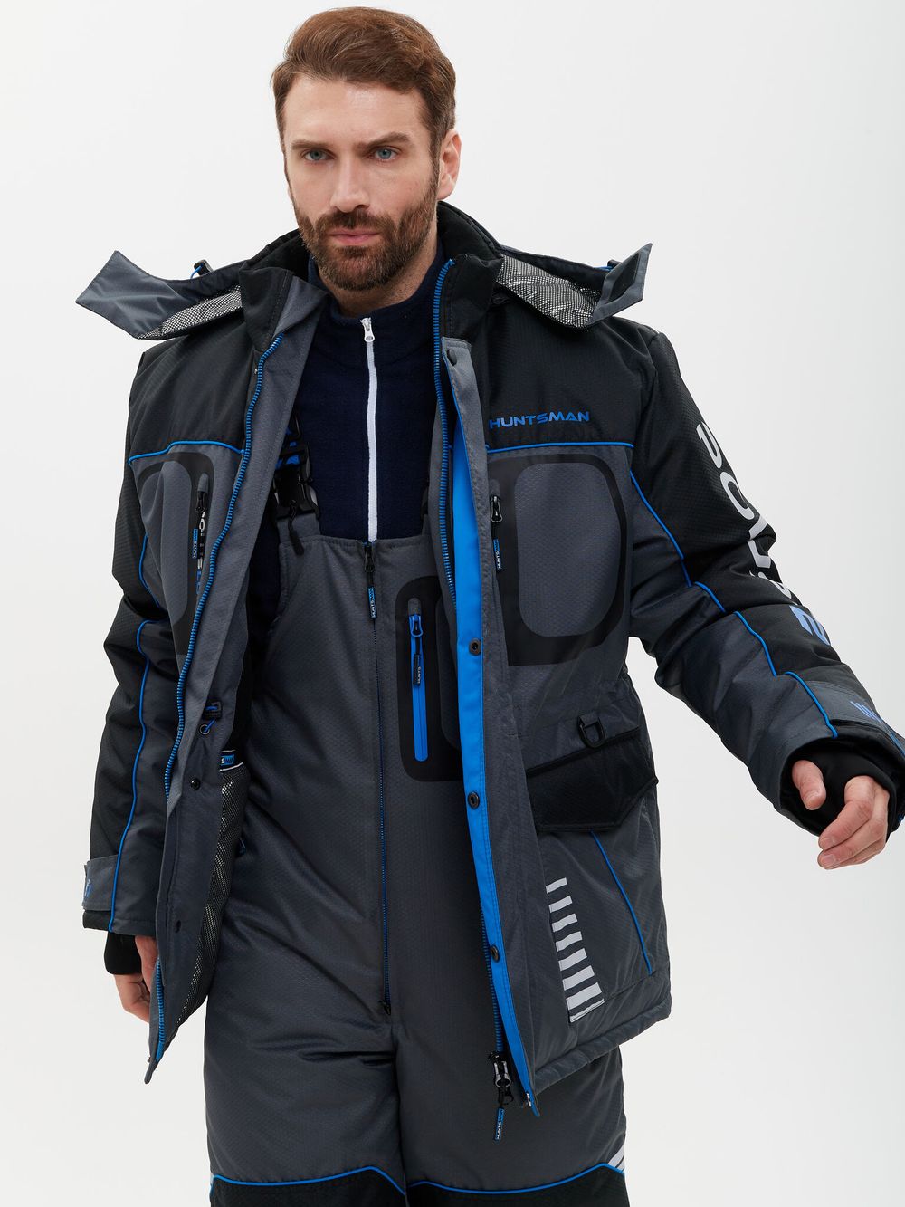 Костюм зимний Полюс LUX V-2 ткань Cell цвет Серый/Черный