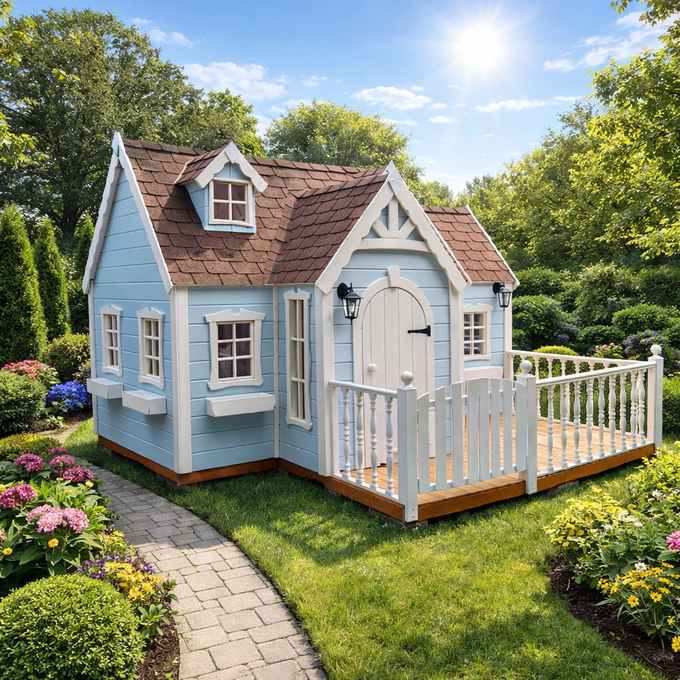 Детский деревянный домик Азалия