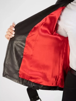 Куртка весенняя укороченная натуральная кожа на молнии