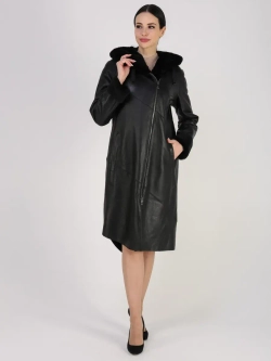 Дубленка зима натуральная удлиненная с капюшоном