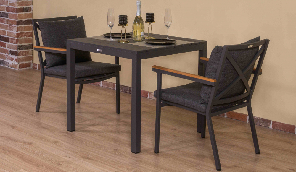 Стол обеденный Ideal Patio ДОЛЛА алюминий 80х80 см (4 ножки) резервный дубль