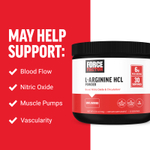 Force Factor, L-аргинин гидрохлорид в порошке, без добавок, 186 г (6,56 унции)