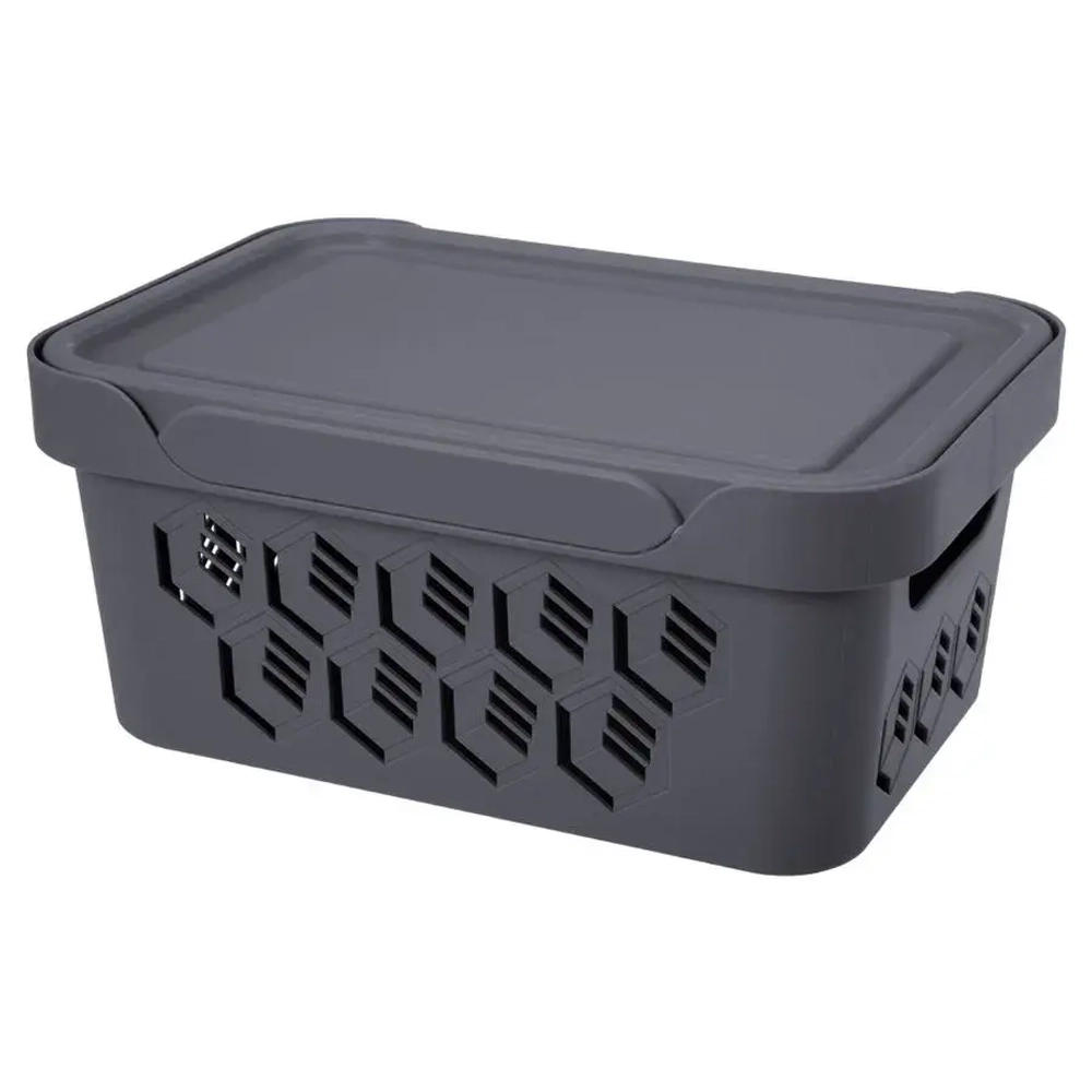 ЯЩИК С КРЫШКОЙ УНИВЕРСАЛЬНЫЙ DELUXE, 270х120 ММ, 4,6Л (Серый)
