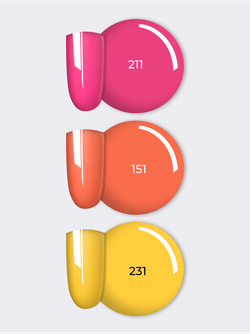 NR Solid Gel Mix Твердые гель-лаки Palette 01 (211, 151, 231), 3х5г