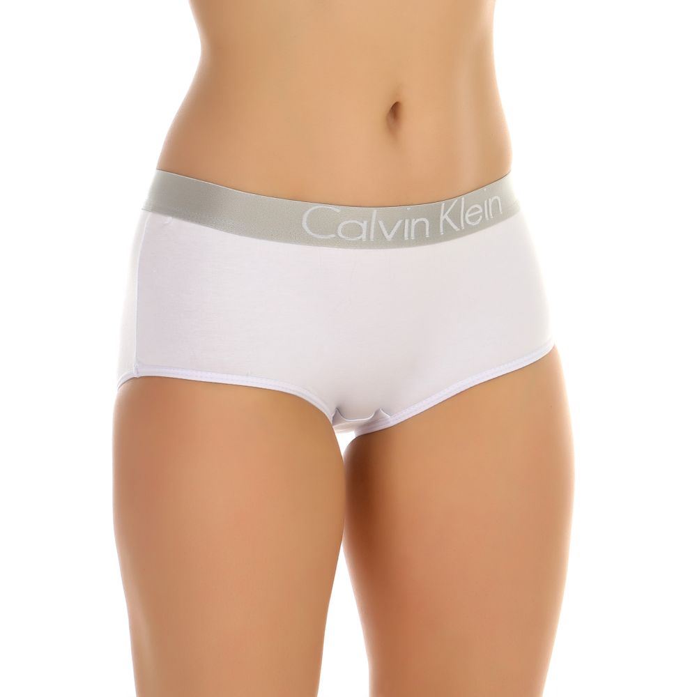 Женские трусы-шорты белые Calvin Klein Women Steel White