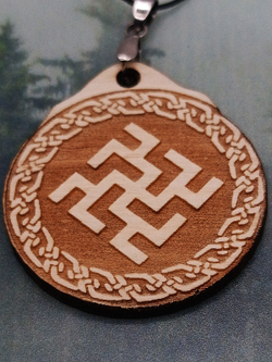 Кулон из дерева Цветок Папоротника