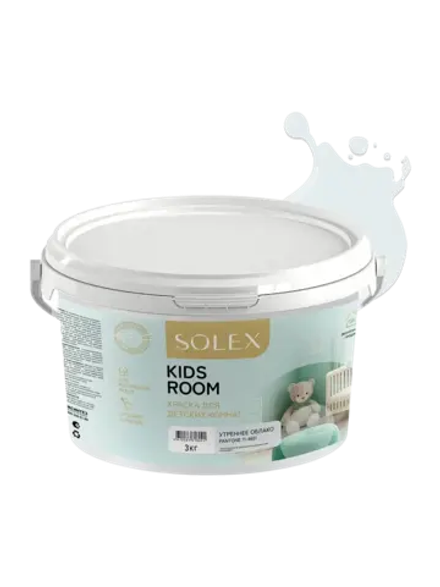 SOLEX Краска для детских комнат KIDS ROOM цв.Утреннее облако (Pantone 11-4601) 3кг (ИжСинтез)