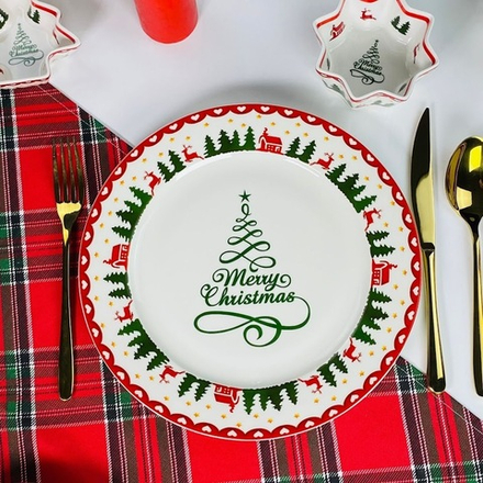 Lenardi 164-039 Набор из 6 тарелок 27см НОВЫЙ ГОД в под.уп.(х4)Фарфор