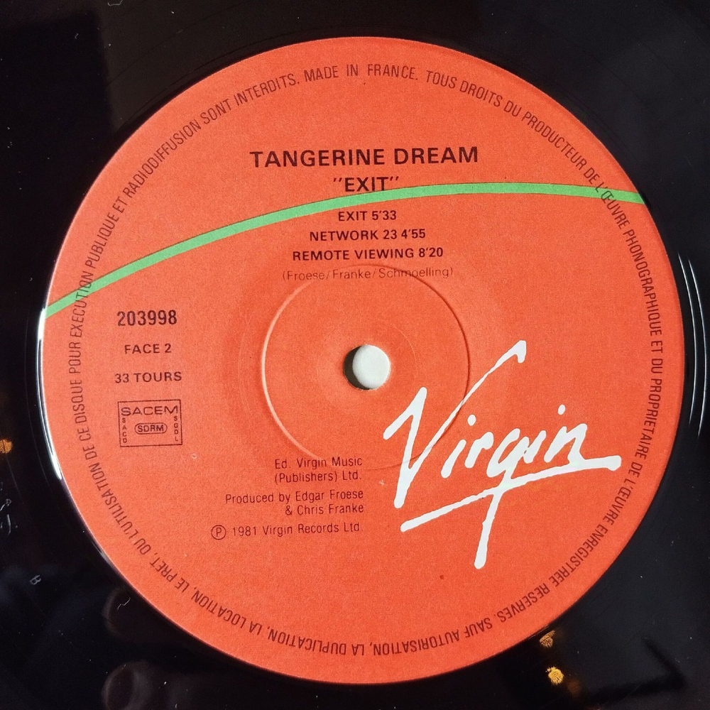 Винтажная виниловая пластинка LP Tangerine Dream Exit (Germany 1981)