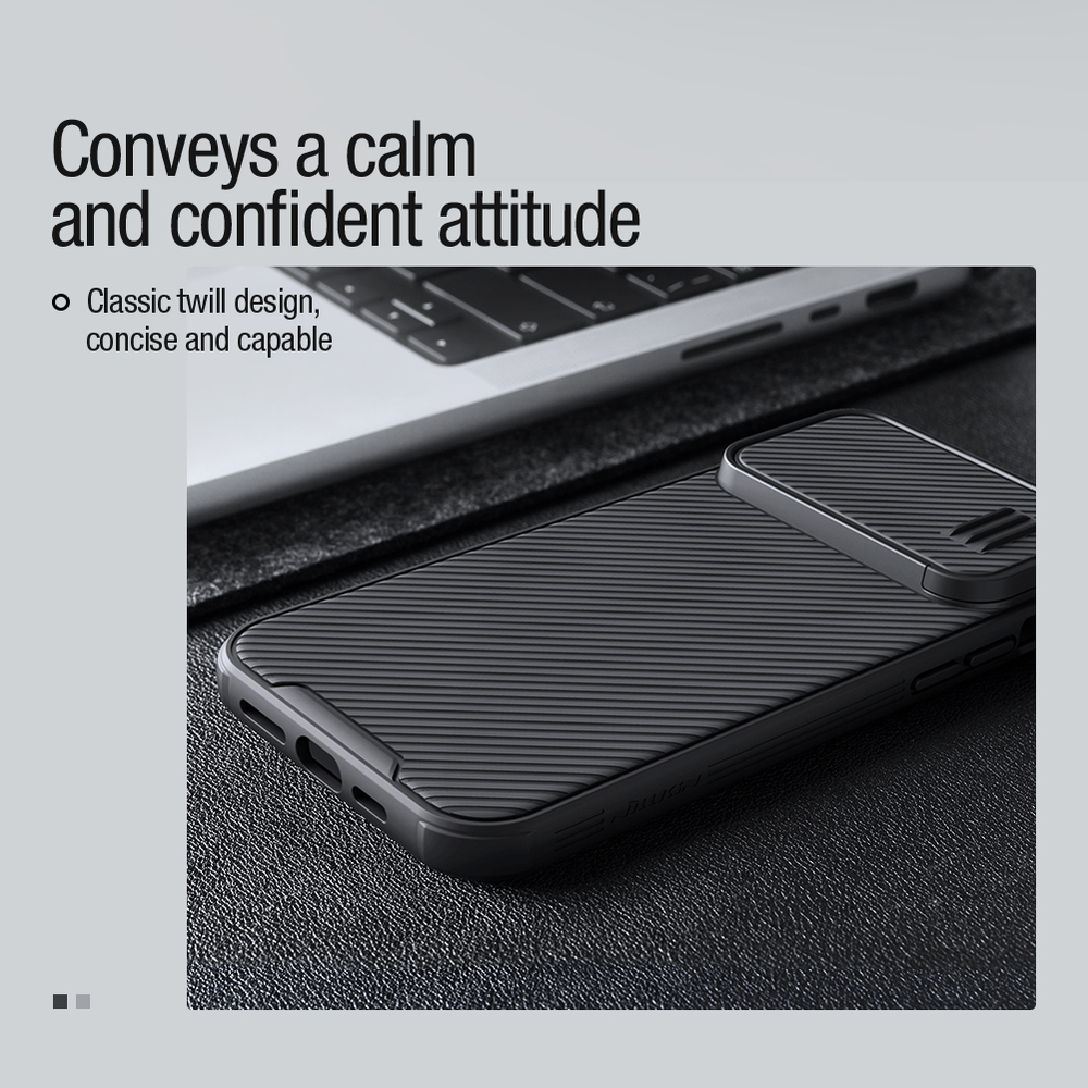 Чехол от Nillkin для iPhone 14 Pro Max, серия CamShield S Case, полуавтоматический механизм сдвижной шторки