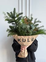 Хвоя - охапка для вазы из нобилиса, эвкалипта, кедра, кипариса и пихты